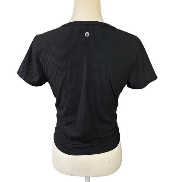 Lululemon All It Takes Ribbed Nulu T-Shirt Black Size 8 - Picture 2 of 8